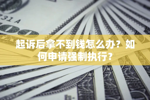 武汉起诉后拿不到钱怎么办？如何申请强制执行？