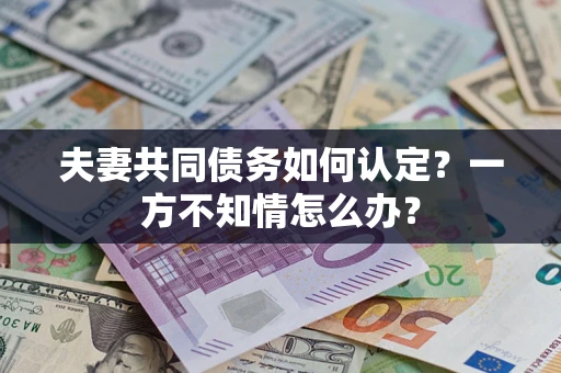 武汉夫妻共同债务如何认定？一方不知情怎么办？