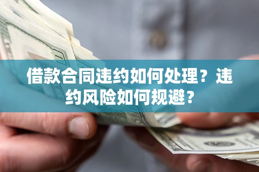 武汉借款合同违约如何处理？违约风险如何规避？