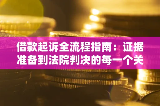 武汉借款起诉全流程指南：证据准备到法院判决的每一个关键步骤