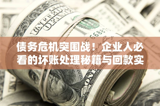 武汉债务危机突围战！企业人必看的坏账处理秘籍与回款实战指南