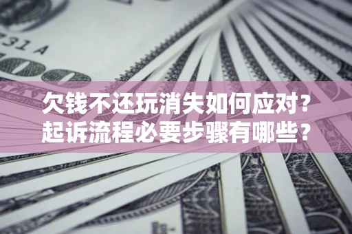 武汉欠钱不还玩消失如何应对？起诉流程必要步骤有哪些？